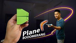 DIY super mini paper airplane that works like a boomerang