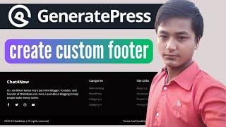 How to Create Custom Footer in GeneratePress | WordPress Custom Footer