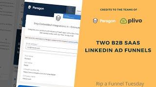 B2B SaaS Linkedin Ad Funnels from 2 companies