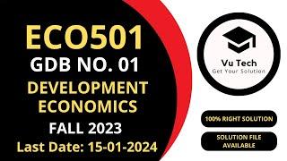 ECO501 GDB SOLUTION FALL 2023 | ECO501 GDB SOLUTION 2023 | ECO501 GDB 2023 | ECO501 GDB FALL 2023