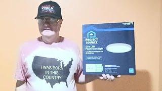 project source 7.5 in LED flush mount light item #5209281 how to wire & install as a upgrade