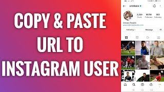 How To Copy & Paste URL To Instagram User