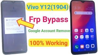 Vivo Y12 (1904) Frp Bypass Without Pc l 100% Working l Vivo Y12 Google Account Unlock