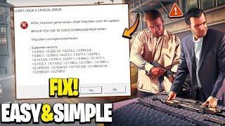 GTA 5 Script Hook V Critical Error Fix  | GTA 5 Script Hook V Error Fix