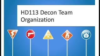 DQE HD113 Decon Team Organization