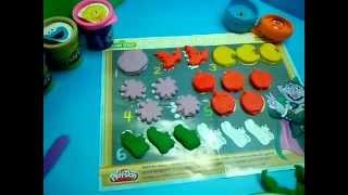 Play Doh - Plaza Sesame Street Stamp out and count Cookie Monster Googoo Gaga Movie Seasons