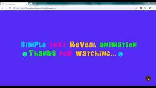 Simple Reveal text Animation effect HTML & CSS|Pure CSS make Reveal text Animation