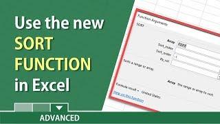 Excel: SORT Function - New Dynamic Array Function by Chris Menard