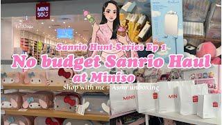 No budget Sanrio Haul Vlog| Ep 1 Sanrio Hunt at @miniso.official | ASMR unboxing