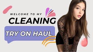 Transparent try on haul Inspection in the house Body art suit Try on haul