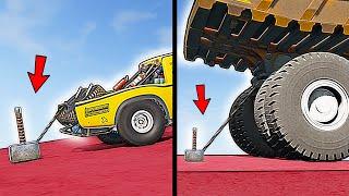 Vehicles VS Thor's hammer in BeamNG.drive