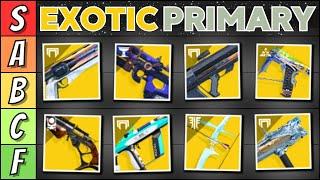 Ranking Every Exotic Primary Weapon In Destiny 2 (PvE Tier List)