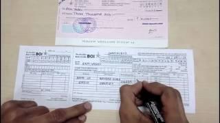 How to fill a DEPOSIT SLIP in English - Simplified.