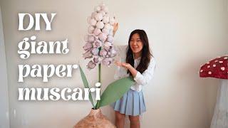 How to Make a Giant Muscari (Grape Hyacinth) | Stunning DIY Paper Flower Backdrop Tutorial