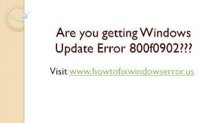 Fix Windows Update Error 800f0902