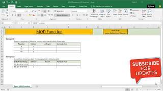 How to use the Excel MOD Function