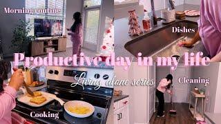 VLOG : a productive day, morning routine, cleaning, visiting family & holiday drinks