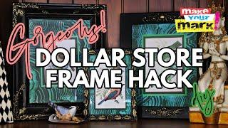 Dollar Store Frame Hack - Faux Malachite