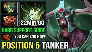 NEW Hard Support Guide | Super Tank Position 5 Undying EZ 22Min GG Imba Dota 2