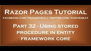Using stored procedure in entity framework core