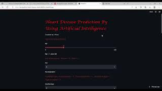 Heart Disease prediction Using AI