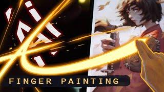 mineko - finger painting - x2 speed