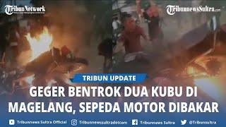 Bentrok di Muntilan Magelang, Kendaraan Dibakar, Lalu Lintas Sempat Macet