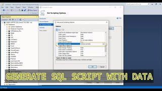 How to Generate Script With Data | Microsoft SQL Server Management Studio 2018