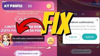 How to fix No Redemption password entered | mobile legends ph