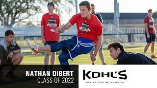 #2 Ranked Kicker in America // Nathan Dibert // Kohl's Kicking Camps