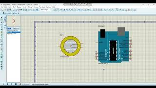 Piezo electric sensor Arduino simulation using proteus