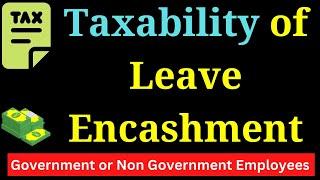 Leave Encashment is Taxable or Exempt II Section 10(10AA) (ii) II Leave Encashment II #cavedtaya