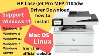HP LaserJet Pro MFP 4104dw Driver Download and Setup Windows 11 Windows 10, Mac 13, Mac 12