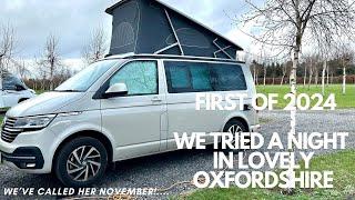 First trip of the year in our VW California Ocean Campervan stay in in Oxfordshire