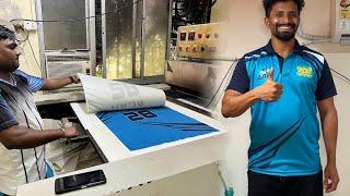 Process of Printing and Making Sport Jerseys. IPL Cricket Jersey Mass Production Posses Factory.