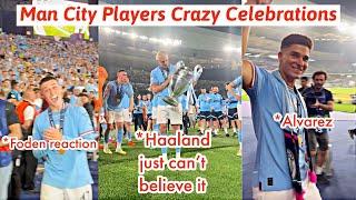 Crazy Celebration of Manchester City Players after Winning Champions league final