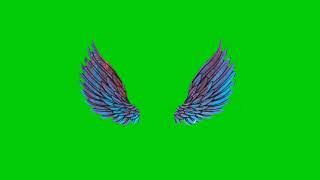 Green Screen Angels Flapping Blue Wings | Green Screen Angel Wings video effects |