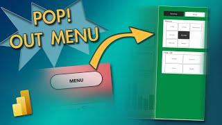 POWER BI: HIDDEN POP-OUT Slicer & Navigation MENU PANEL using bookmarks | Step by Step Guide