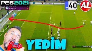 30 METRE FRİKİK YEDİM! BABÜR TATİLDEN DÖNMÜŞ! MESSİ RONALDO SESSİZ! | PES 2021 ANALİG #40