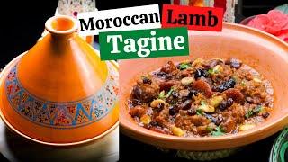 MOROCCAN LAMB TAGINE RECPIE || Lamb Tagine with Prunes, Apricots, Figs & Almonds || Mrouzia Recipe