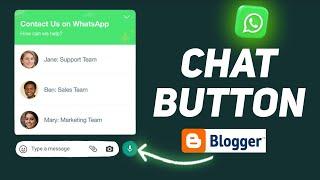Add WhatsApp chat to Blogger in 5 minutes!