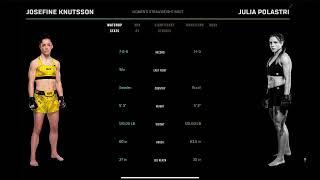 Josefine Knutsson vs Julia Polastri Prediction #UFCVegas93