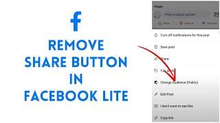 How to Remove Share Button in Facebook Lite 2024 (EASY!) | Disable Share Option in FB Lite