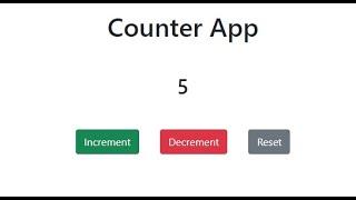 How to create a simple counter app with react.js functional component