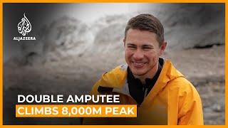 Russian double amputee climbs 8,000m Nepal peak. | AJ #shorts