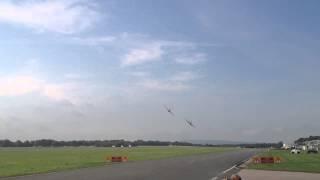 Supermarine Spitfire low pass with a P-51 mustang - original sound - WWII