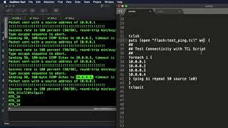 SIMPLE TCL SCRIPT FOR TESTING NETWORK CONNECTIVITY