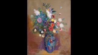 Odilon Redon (French, 1840 - 1916) - Still Life paintings with Flowers.