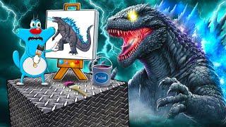 "Godzilla vs. Art: Quick Draw Chaos in Roblox!" With Oggy And Jack