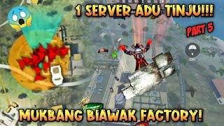 SATU SERVER BAKU HANTAM DI FACTORY‼️AKHIRNYA MUKBANG BIAWAK LAGI